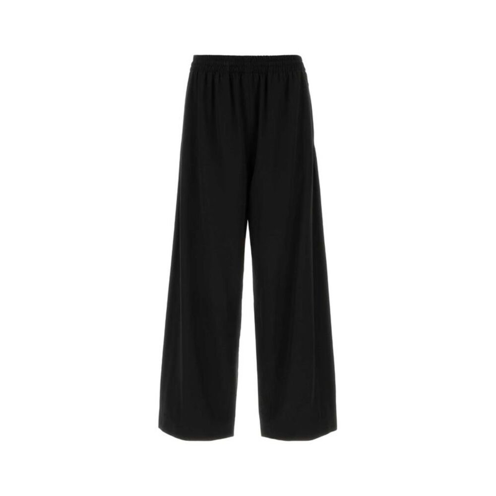 Gucci Men Black Twill Wide-Leg Pant
